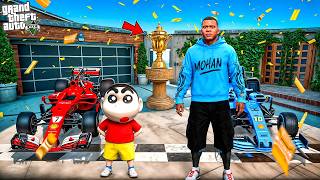 Shinchan 😱 vs Franklin – F1 Car Race! 🏎️🔥 | GTA 5 TAMIL screenshot 4