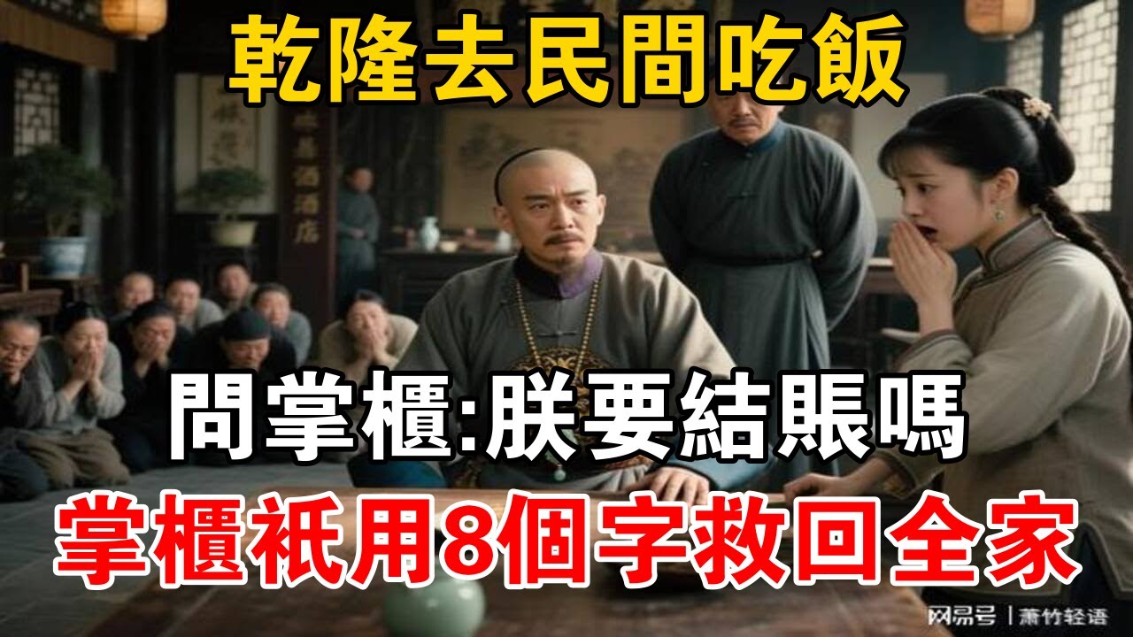 乾隆去民間吃飯，問掌櫃：朕要結帳嗎？掌櫃只用8個字救回全家【史海探秘】