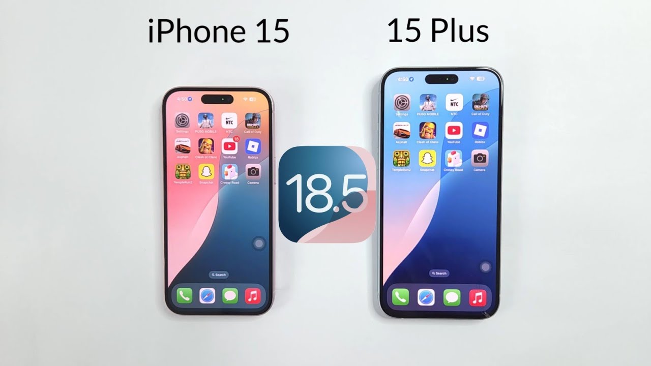 iOS 18.5 SPEED TEST - iPhone 15 vs iPhone 15 Plus - YouTube