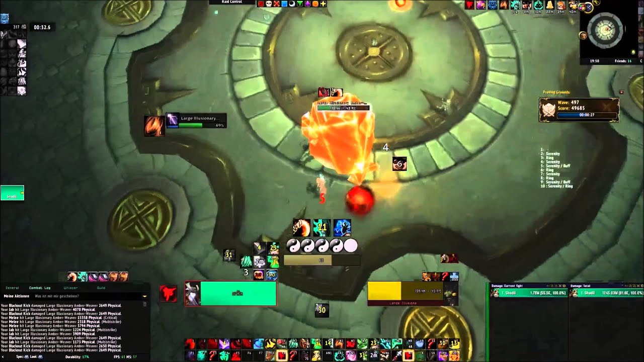 Windwalker Monk Proving Grounds [Endless Damage] Wave: 490 - 500 [New World Record]