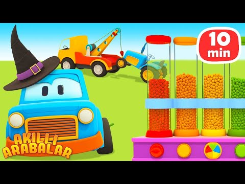 Bebekler için Akıllı Arabalar - Eğitici çizgi film - Oyuncak arabalar tamir işleri yapıyor
