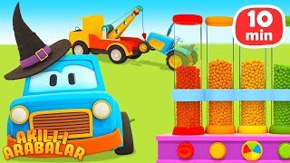 Bebekler için Akıllı Arabalar - Eğitici çizgi film - Oyuncak arabalar tamir işleri yapıyor