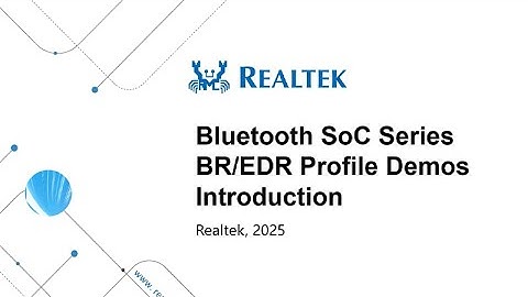 Bluetooth SoC Series SDK Training – BR/EDR Profile Demos