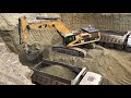 Cat 385C Excavator Loading Trucks - Labrianidis SA