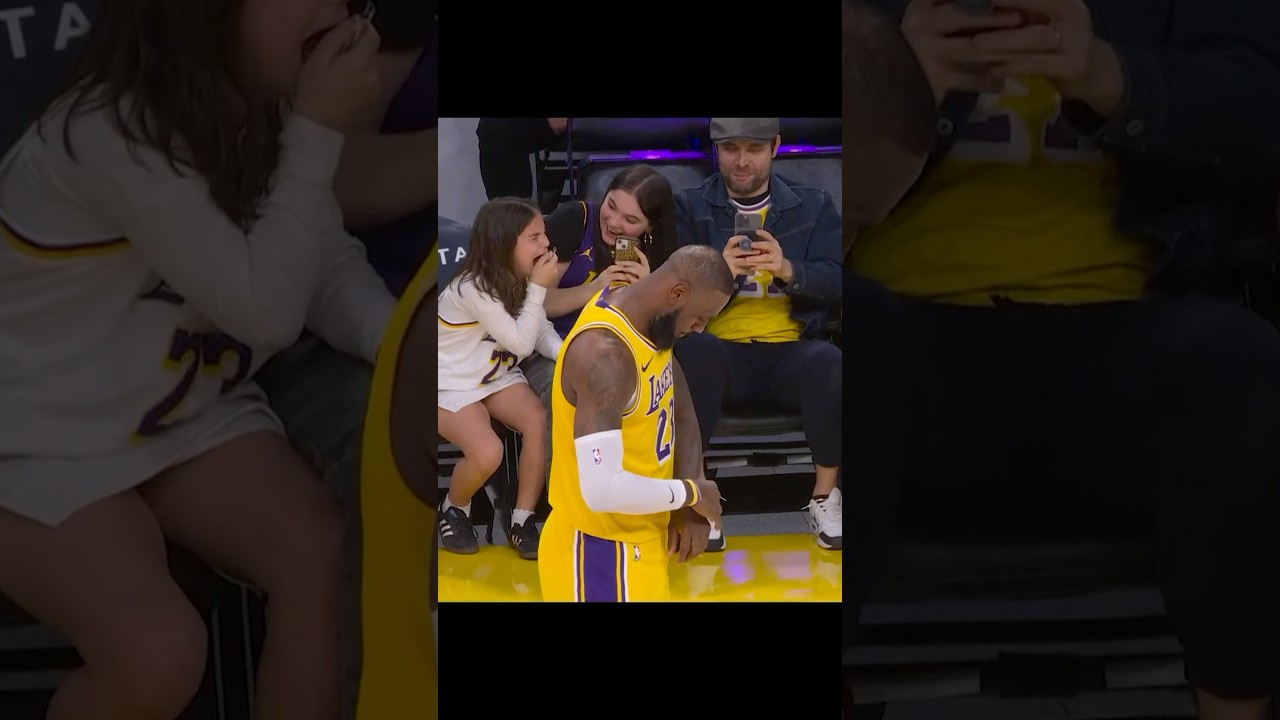 LeBron's aura makes young fan cry 😭