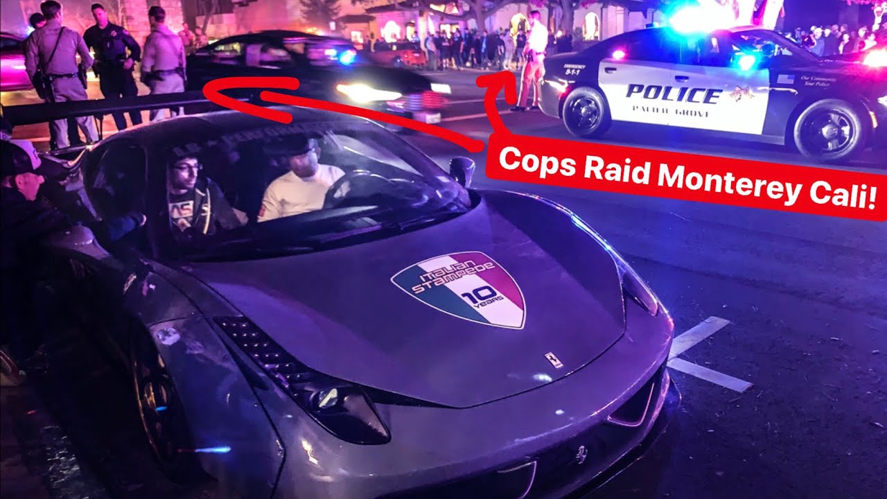funny video memes POLICE CHASE RECKLESS DRIVERS DURING MONTEREY CAR WEEK!