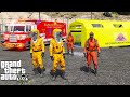 GTA 5 Firefighter Mod New Hazmat Level A Suits - Responding To A Chlorine Leak At Chemical Factory