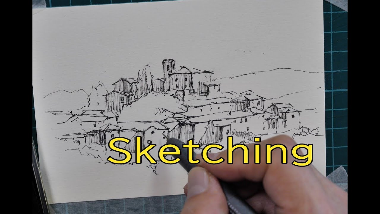 34.ペンスケッチ sketching pendrwaing