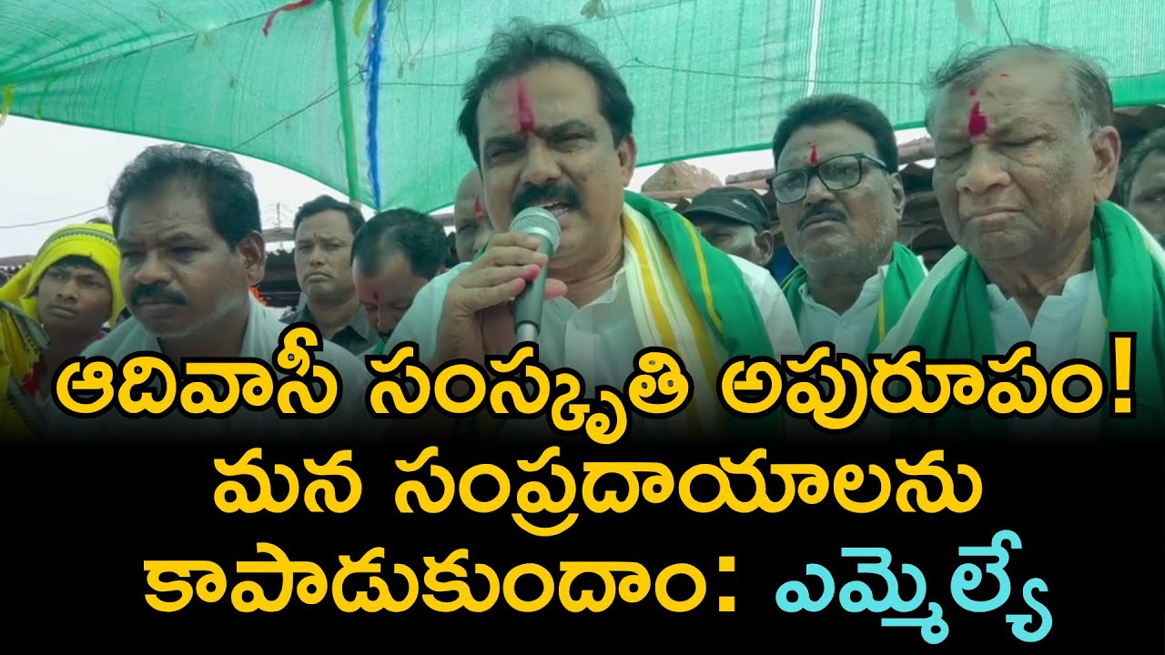ఆదివాసీ సంస్కృతి అపురూపం! మన సంప్రదాయాలను కాపాడుకుందాం: ఎమ్మెల్యే 