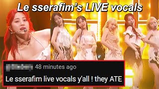 Le sserafim's LIVE vocals got praised by netizens on Jennifer Hudson show [MR Removed]