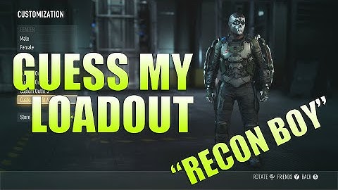 Call of Duty Advanced Warfare: GUESS MY CHARACTER LOADOUT! - "RECON BOY"
