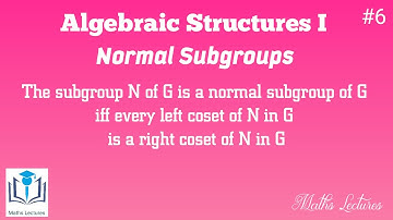 If N is a normal subgroup of G iff every left coset of N in G is a right coset of N in G | In Tamil