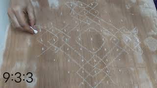 9:3:3 daily rangoli simple and easy rangoli #subscribe #ytshorts #comment #like #share #rangoli 