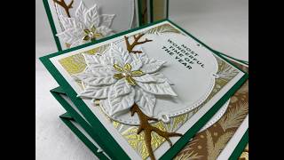 Stampin Up Pretty Poinsettia - October FREE card kit for any $50+ Order