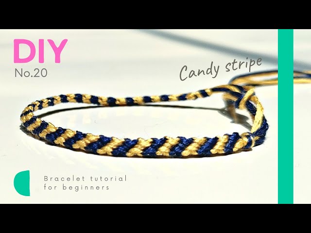 Friendship Bracelets for Beginners pt.3: Candy Stripe Bracelet! | Friendship  bracelet patterns easy, Friendship bracelets easy, Friendship bracelet  patterns