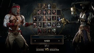 Mortal Kombat 11 - Fire God Liu Kang vs Kollector (Hard)