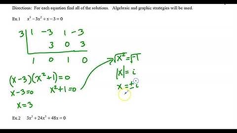 4 4b Solving Polynomial Equations with Complex Solutions