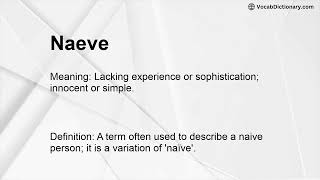 Naeve Meaning