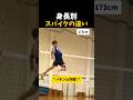 身長別 スパイクの違い #バレーボール