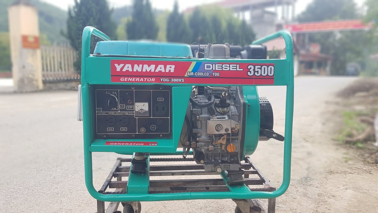 máy phát điện nhật bãi. dầu khung đề siêu đẹp yanmar l70 kéo củ 3.5kw. 0982203304