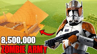 8.5 MILLION Zombies Surround CLONE ARMY Pyramids Defense! - UEBS 2: Star Wars Mod