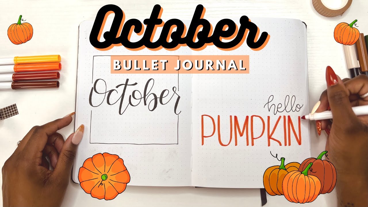 BUJO with ME | October 2022 Bullet Journal Setup | Pumpkin Theme