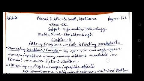 Adding graphics in calc and printing worksheets