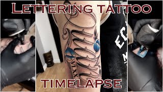 Script Lettering Tattoo Timelapse