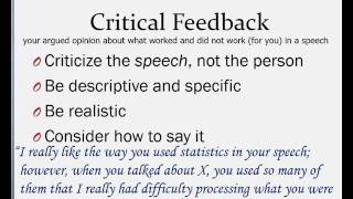 Providing Speech Feedback