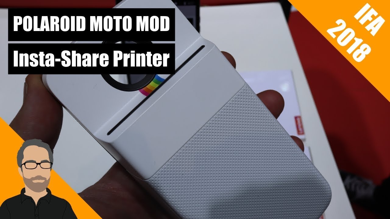 POLAROID Insta-Share Printer MOTO MOD [IFA 2018] - YouTube