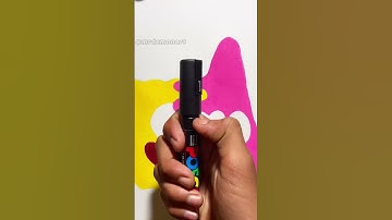 Drawing SpongeBob and Patrick Fusion Effect with Posca Markers #shorts