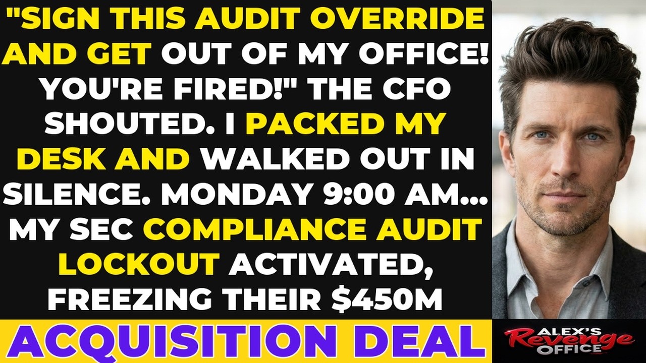 I was 6 days away from a $1.2 million equity grant I’d earned over 18 years of building my company’s entire compliance system from scratch. Then my new CFO, Victor Thorne, slammed a folder on my...