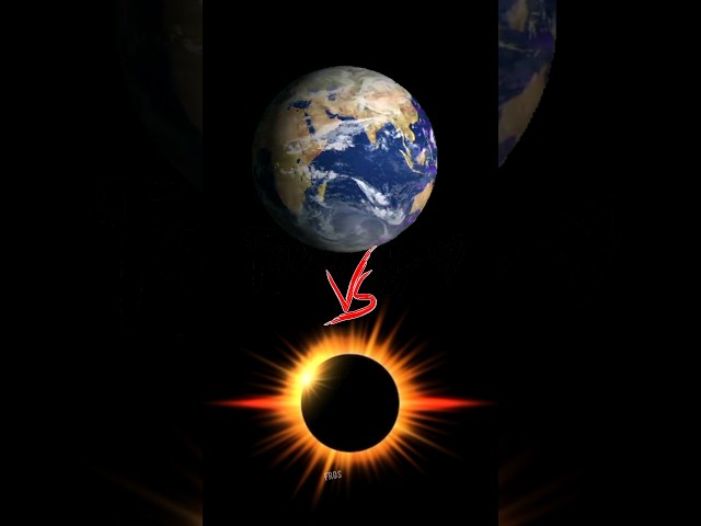 Earth vs Solar Eclipse #short #earth #solareclipse class=