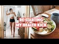 VLOG #22 | RE-STARTING MY HEALTH KICK + GYM WORKOUT