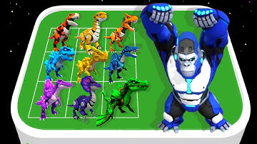 Crystal Dinosaur Elements Battle - New Max Level Merge Battle Evolution Gameplay Dino Monster 01