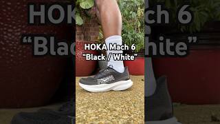 Wearing The Hoka Mach 6 Black White