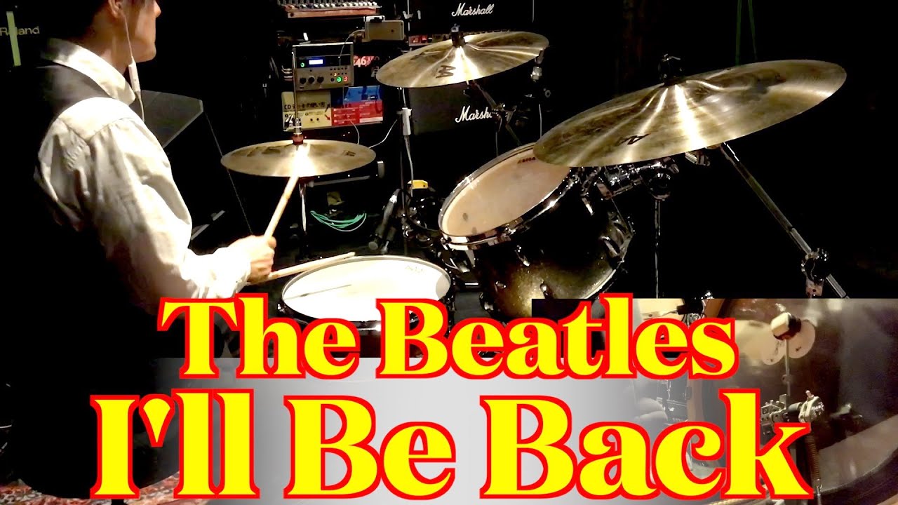 The Beatles - I'll Be Back (Drums cover from fixed angle)