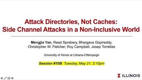 [SP19 Talk Preview] Attack Directories, Not Caches - Mengjia Yan