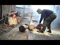 Б/п  Дружба 4э. Тест. Russian chainsaw "friendship 4 electrician" 1991 year. Wood test.the USSR