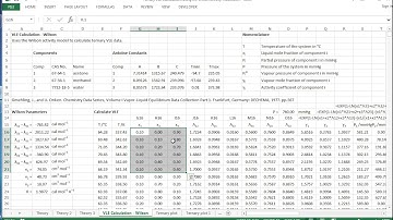 Ternary VLE calculations part 1: using the Wilson activity model for non-ideal systems