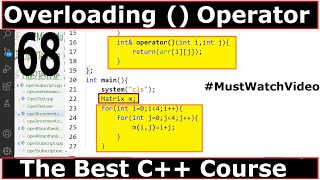 C++ Tutorial | overloading parentheses ( ) operator | part 68