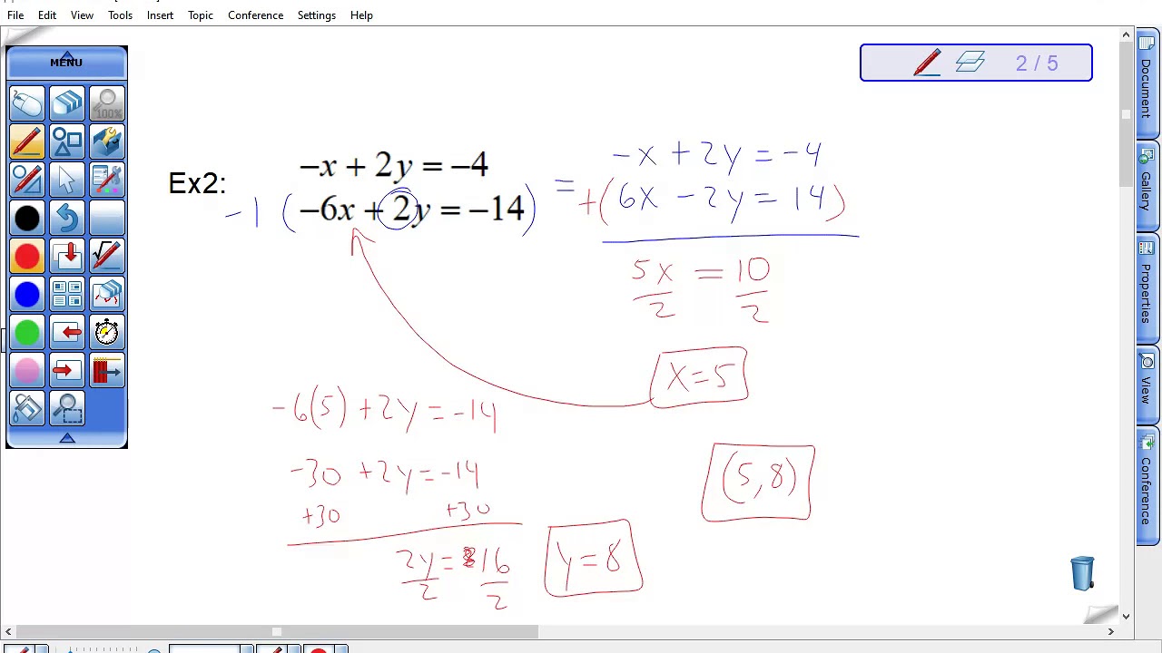 4-3 solving systems by elimination - YouTube