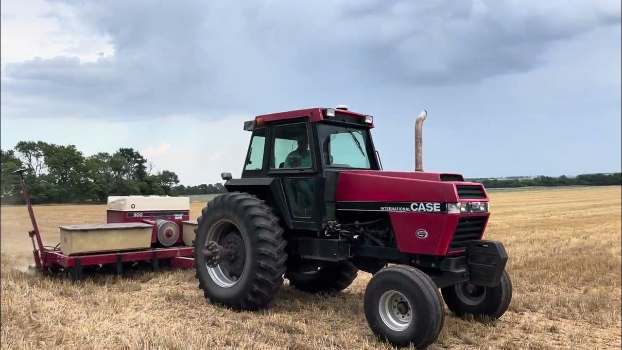 Case IH 2394 finishing planting afterharvest soybeans in 2023 near