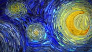 The animation of VAN GOGH's starry night