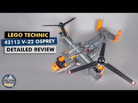 LEGO Technic 42113 Bell Boeing V-22 Osprey detailed building walkthrough and feature review