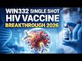 The WIN332 Single Shot HIV Vaccine Breakthrough 2026 Update