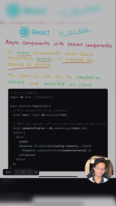 Async components with React Server Components - YouTube