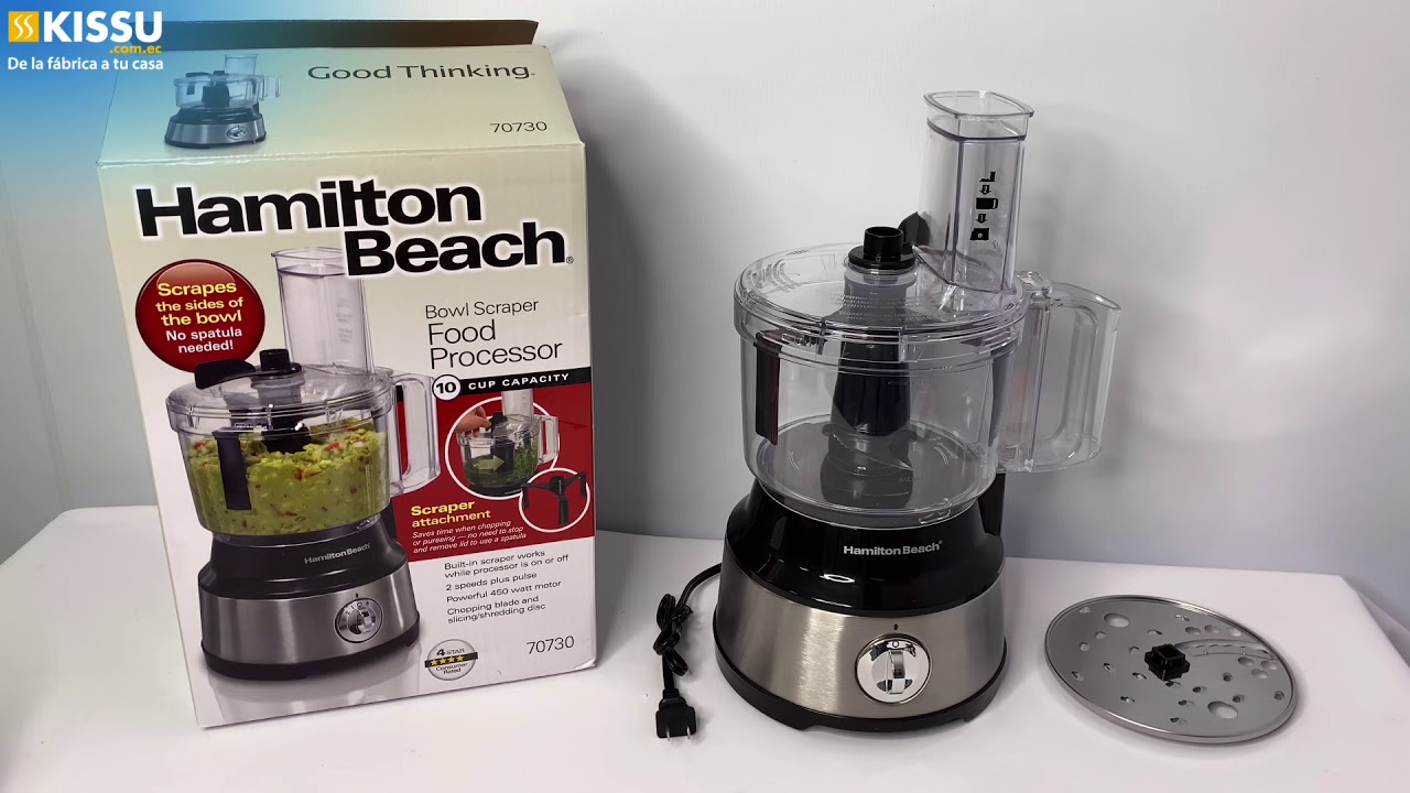 PROCESADOR DE ALIMENTOS HAMILTON BEACH 70730 2 VELOCIDADES - YouTube