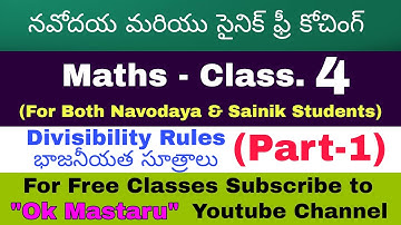 Navodaya||Divisibility Rules||Navodaya Maths||Navodaya Coaching||Navodaya Free Coaching||Sainik|