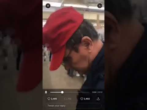 Abub Ascencio harasses elderly man in MAGA hat